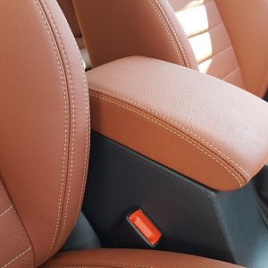 Mustang brown met wit sticksel