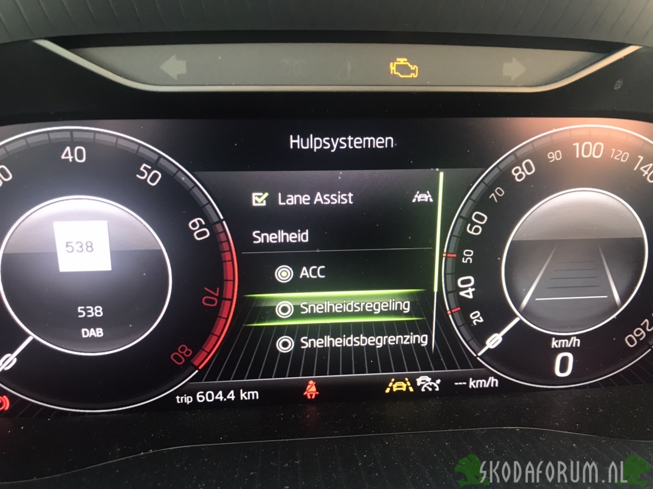 ACC én gewone Cruise control werkend op mijn MY20 Kodiaq