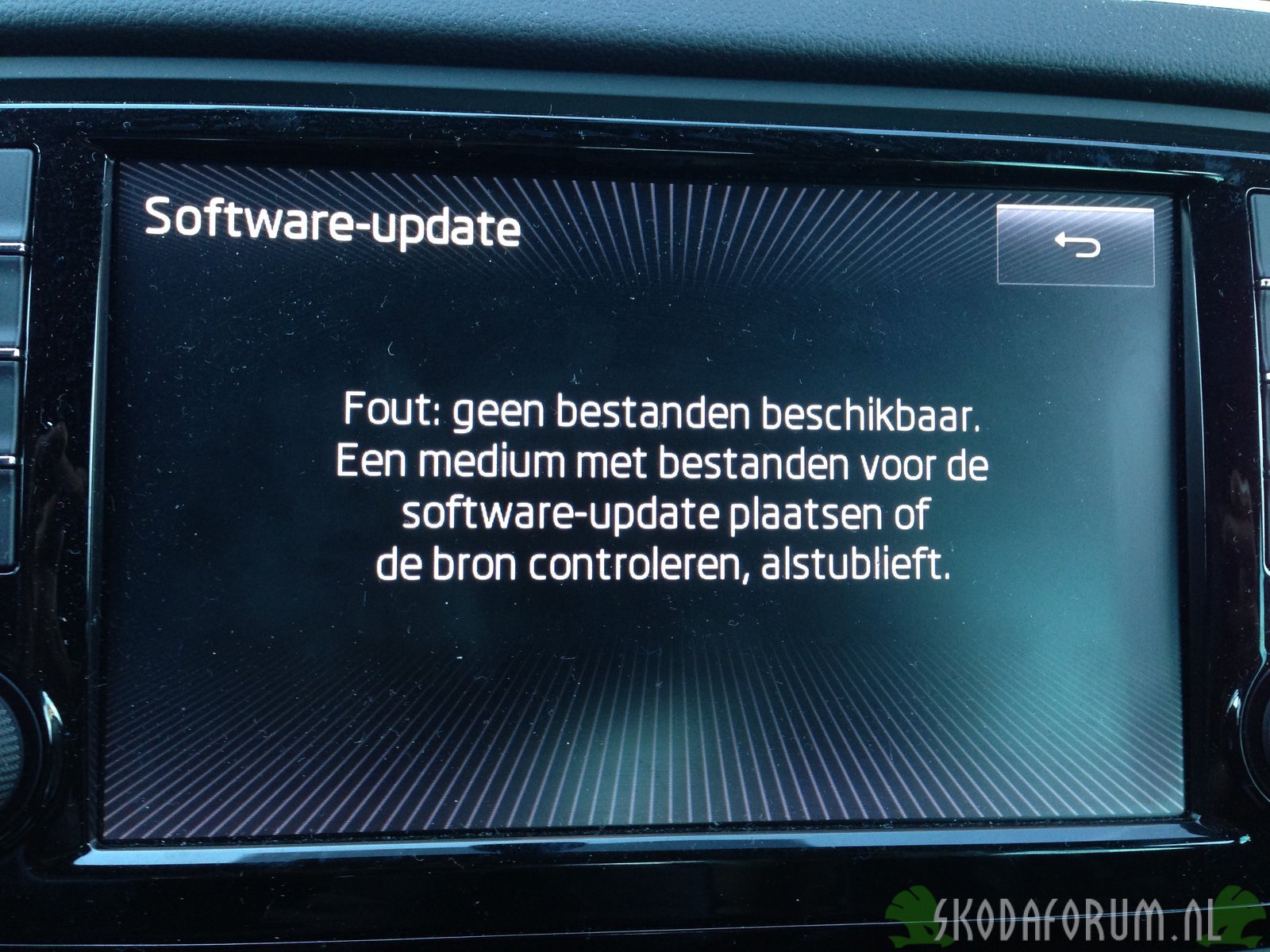 Fout: geen bestanden beschikbaar