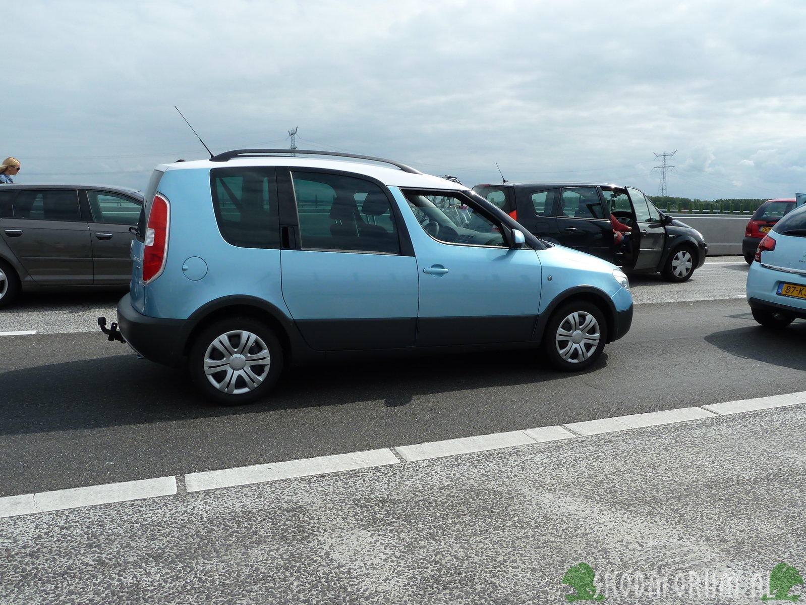 mijn mooie blauw met witte Roomster