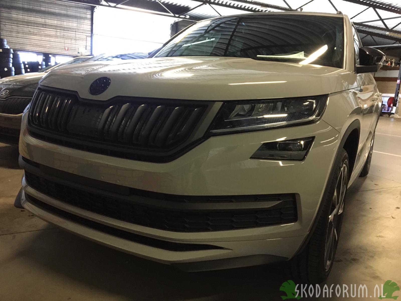 Skodiaq 2019 Sportline Steel Grey geen chroom, grill rand